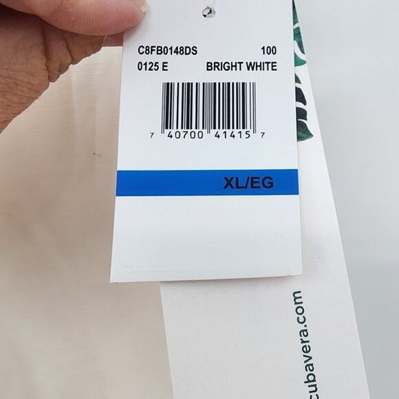 New NWT Cubavera White Linen Blend Wide Leg Pants Size XL In Bright White - Picture 11 of 12